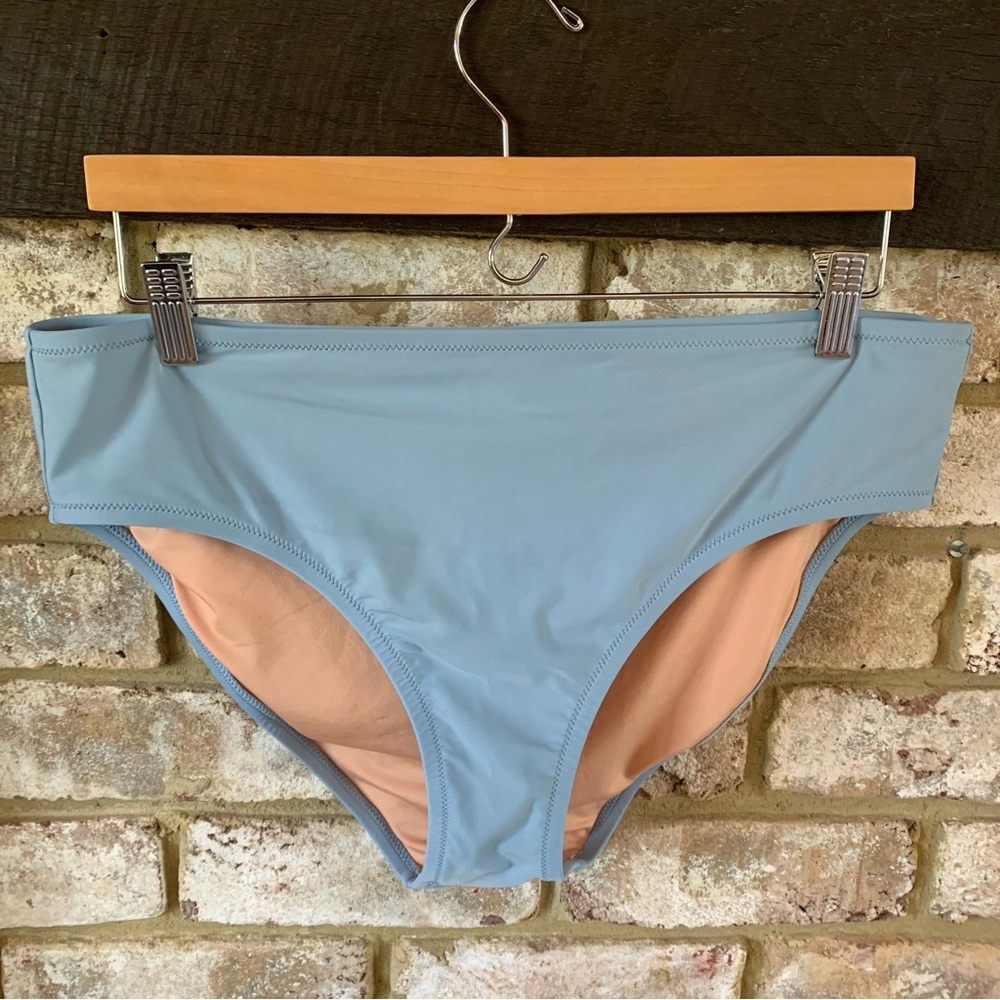 J.Crew | High Rise Bikini Bottom | Blue Mist - Picture 2 of 9